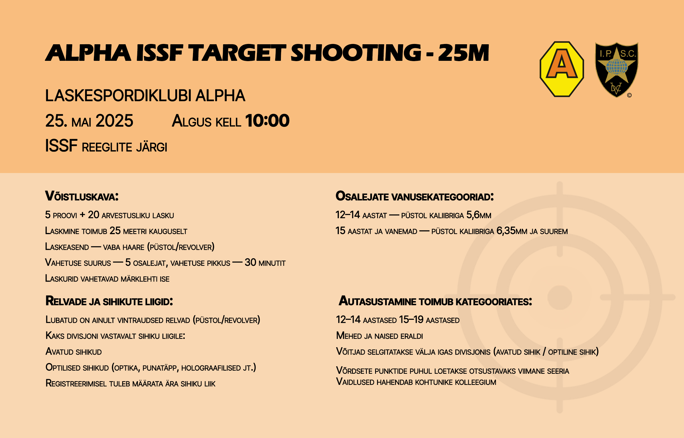 ALPHA ISSF CLASSIC HANDGUN SHOOTING 25M - May 2025 ALPHA ISSF CLASSIC HANDGUN SHOOTING 25M – May 2025